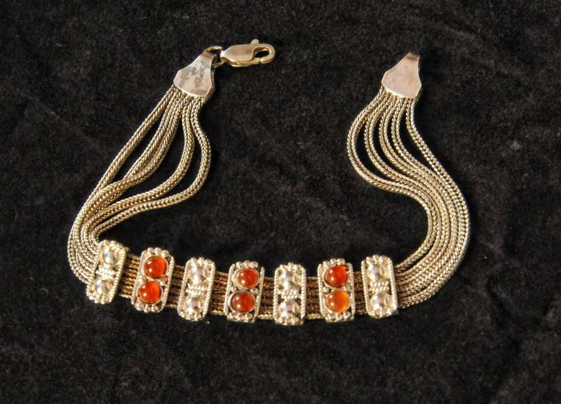 Nofretete Armband, Natürlicher Granat Edelstein, Boho Multi Chain Row Stone, Boho, Perlenarmband, Für Sie von jamilarabesque