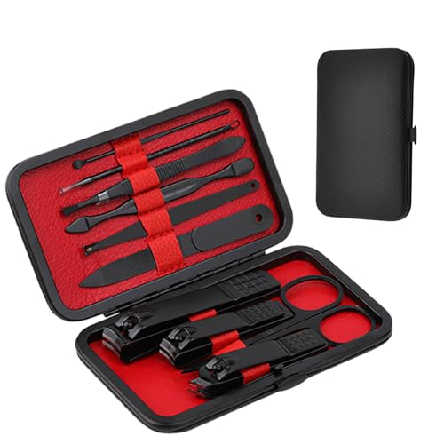 Maniküre-Set für Frauen, 10-teiliges Edelstahl-Nagel-Kit mit Lederetui, professionelles Nagelknipser-Set für Männer, tragbares Nagelpflege-Set für Reisen, Pediküre-Sets für Füße, Geschenk für Männer Maniküre-Set für Frauen, 10-teiliges Edelstahl-Nagel-Kit mit Lederetui, professionelles Nagelknipser-Set für Männer, tragbares Nagelpflege-Set für Reisen, Pediküre-Sets für Füße, Geschenk für Männer von jaminben