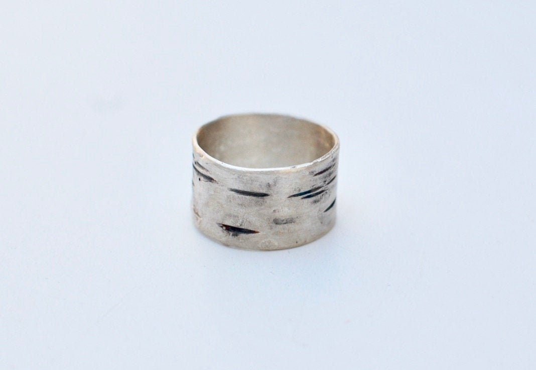Birkenrinde Ring, Natur Schmuck, Einzigartiger Ehering, Baumrindenring von jamincjewelry
