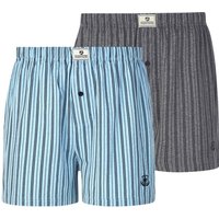 2er Pack Boxershorts THURE hellblau dunkelgrau von jan vanderstorm