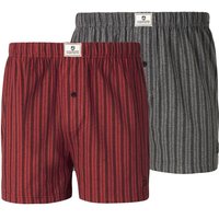 2er Pack Boxershorts THURE rot grau von jan vanderstorm