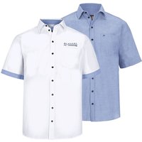 Doppelpack Hemd EVIN blau weiß hellblau von jan vanderstorm