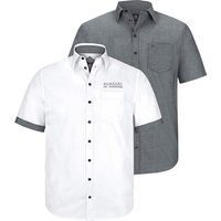 Doppelpack Hemd EVIN grau weiß von jan vanderstorm