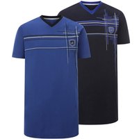 Doppelpack Nachthemd ALOF blau von jan vanderstorm