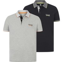 Doppelpack Poloshirt HARALDFRED silbergrau schwarz von jan vanderstorm