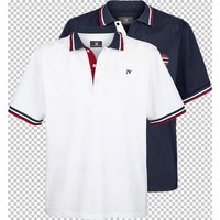 Doppelpack Poloshirt JOHAN Jan Vanderstorm weiß blau dunkelblau von jan vanderstorm