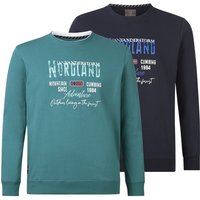 Doppelpack Sweatshirt BOTU petrol dunkelblau von jan vanderstorm