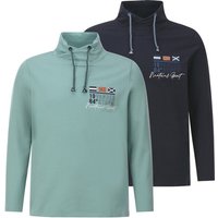 Doppelpack Sweatshirt LARSVIK dunkelblau petrol von jan vanderstorm