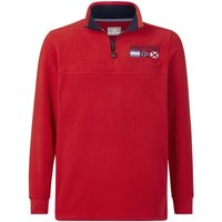 Fleece-Sweatshirt SIETSE rot von jan vanderstorm