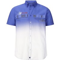 Kurzarmhemd ODDI royalblau von jan vanderstorm