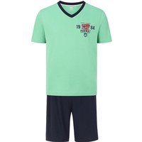 Kurzer Schlafanzug EDIN grün von jan vanderstorm
