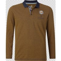 Langarm-Poloshirt JUHANI Jan Vanderstorm dunkelorange von jan vanderstorm