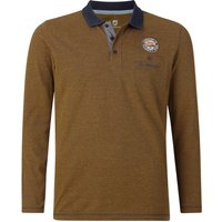 Langarm-Poloshirt JUHANI dunkelorange von jan vanderstorm