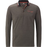 Langarm-Poloshirt KNUTSEN braun von jan vanderstorm