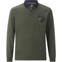 Langarm-Poloshirt OLSLAND oliv von jan vanderstorm
