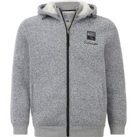 Strickfleecejacke NORVID grau von jan vanderstorm