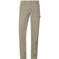 Tiefbundhose HELVIK beige von jan vanderstorm