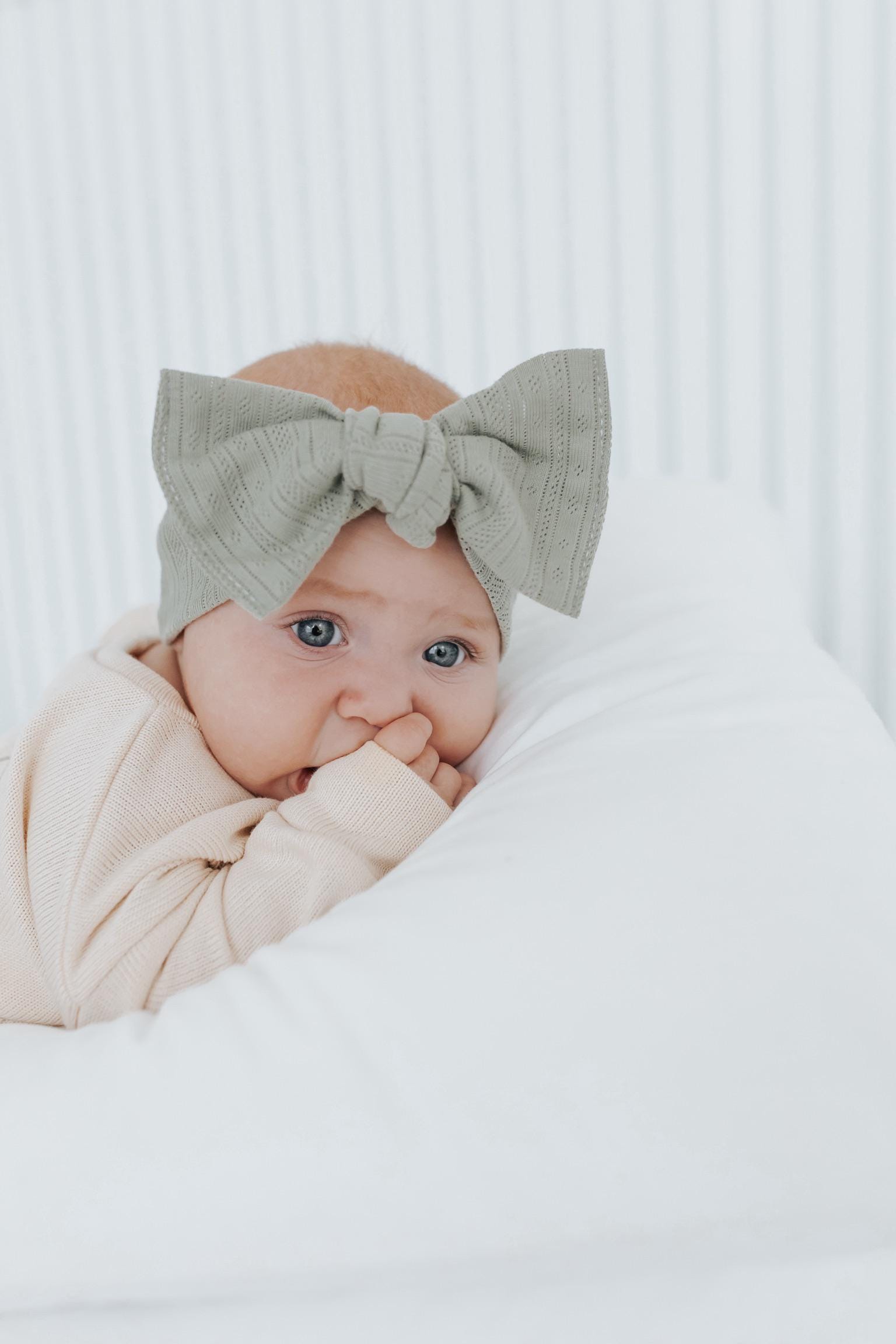 Haarband Pointoille Sage, Chunky Headband, Haarband, Schleife Haarband Pointoille Sage, Chunky Headband, Haarband, Schleife von jandbIdesign