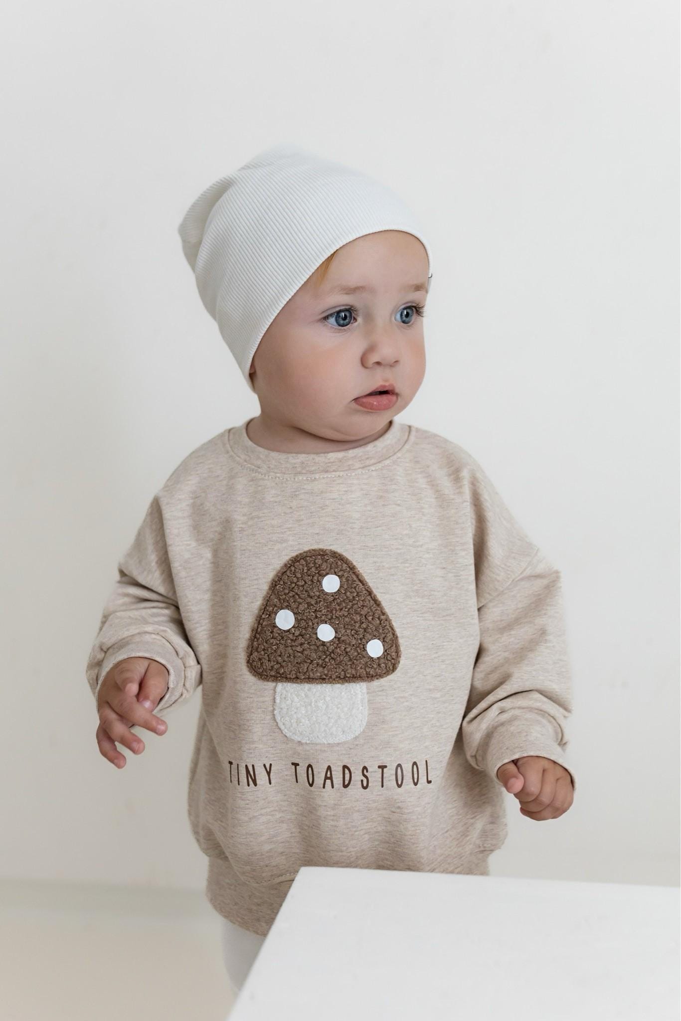 Oversize Sweater Tiny Toadstool - Handmade Statement Shirt Kindermode French Terry Pullover Baby & Kinder von jandbIdesign