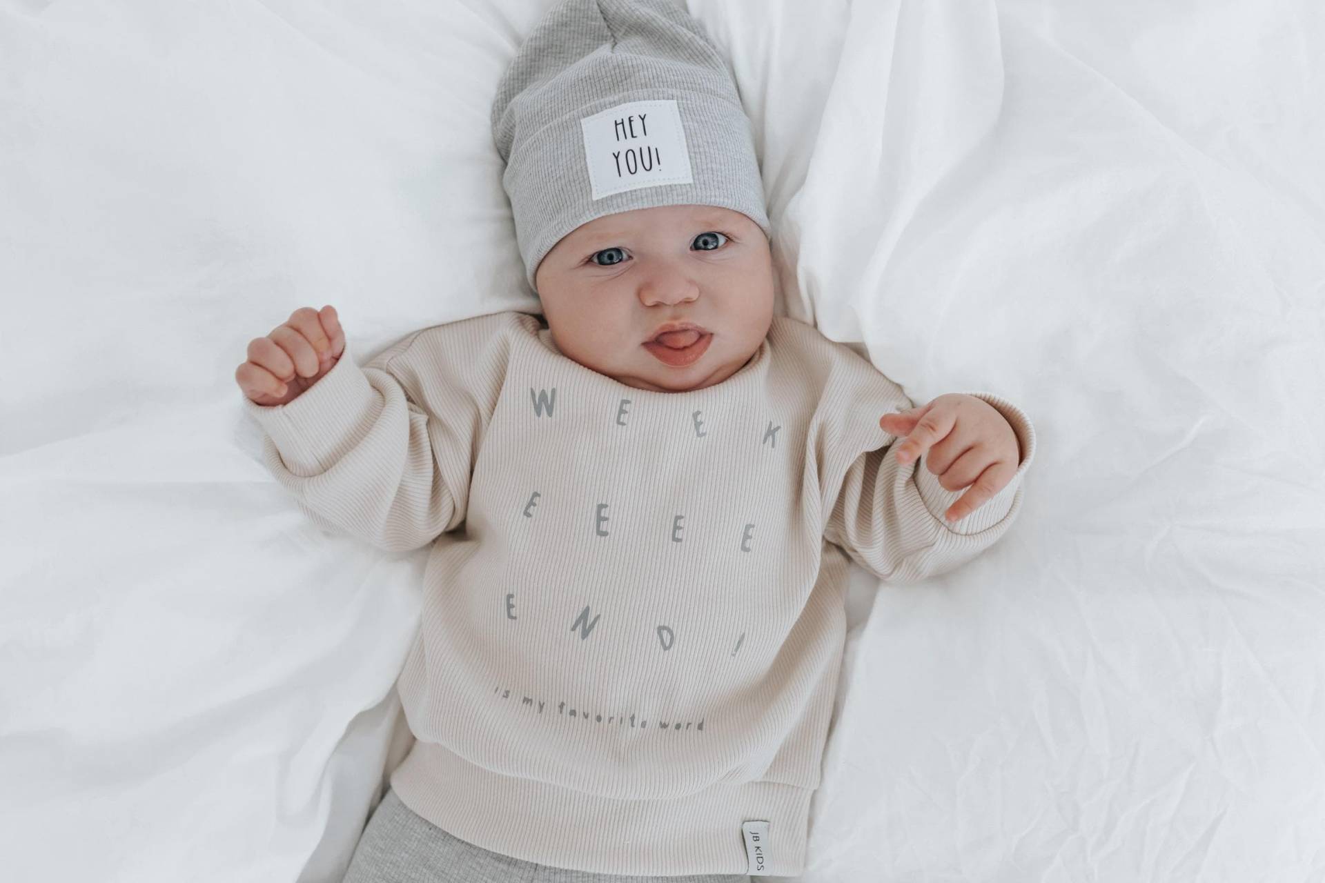 Oversize Sweater Weekend - Baby Pullover Natur Rippjersey Sweatshirt Handgemachte Babykleidung Kinderkleidung Handmade von jandbIdesign