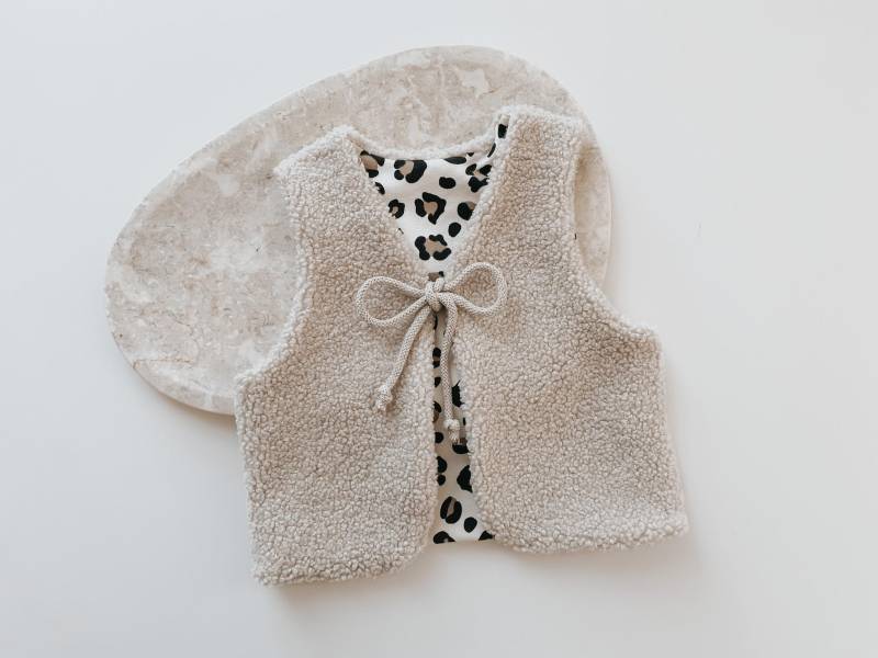Teddy Weste Kinder - Plüsch Leo- Flauschige Baby & Kleinkind Warme Kinderweste Frühling Sommer Herbst Winter Tailormade von jandbIdesign
