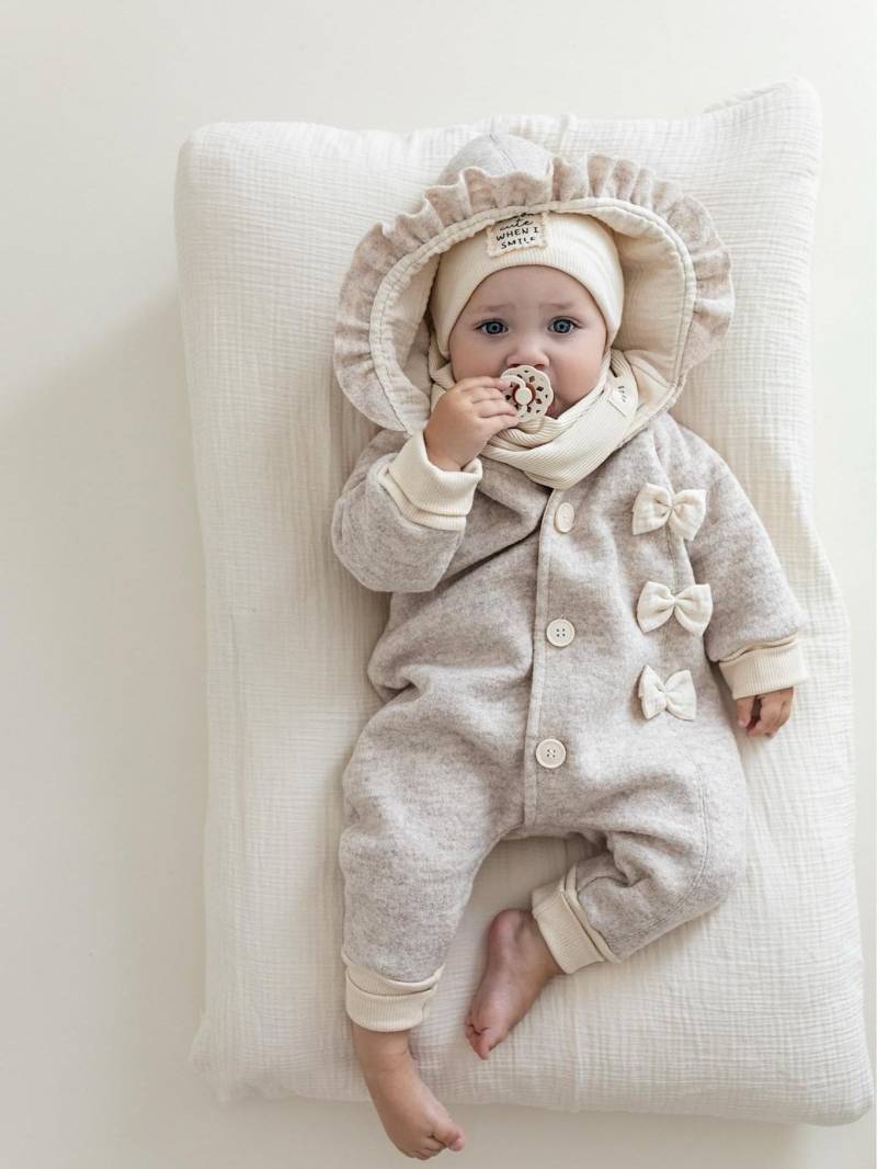 Wollwalk Overall Cream Schurwolle Gefüttert | Baby Walkanzug Winter Strampler Kinderkleidung Handmade Weihnachtsgeschenk von jandbIdesign