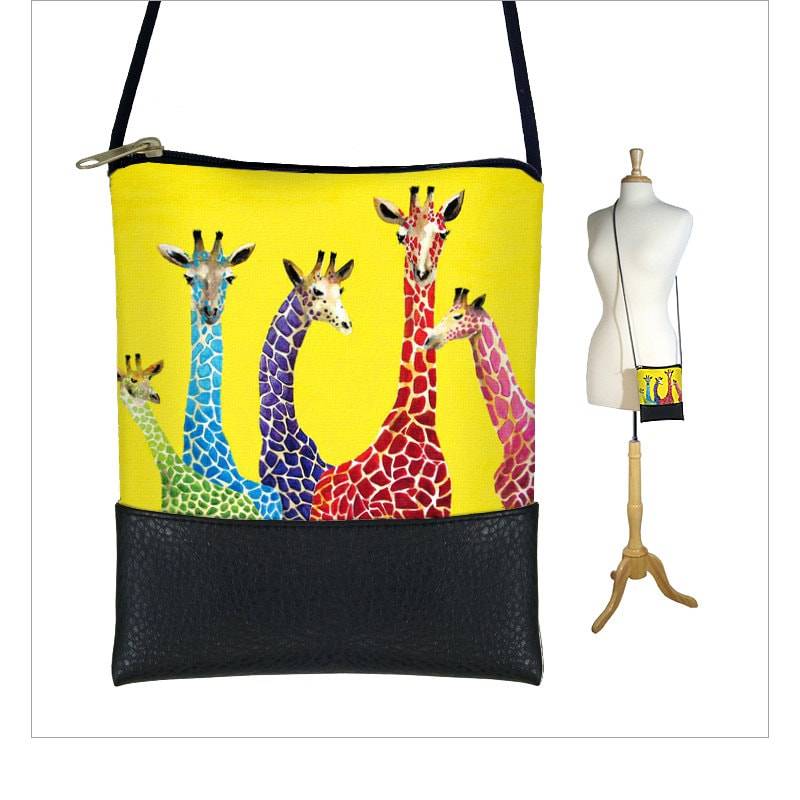 Clara Nilles Sling Bag Mini Crossbody Kleine Schultertasche Geldbörse Passend Für Iphone 6+ Case Giraffengelb Rts von janinekingdesigns