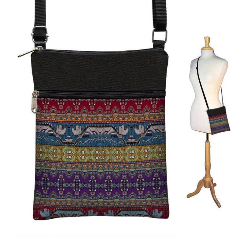 Kleine Umhängetasche Boho Tasche Cross Body Geldbörse Stoff Handtaschen Kelim Schultertasche Türkisch Gobelin Rot Lila Rts von janinekingdesigns