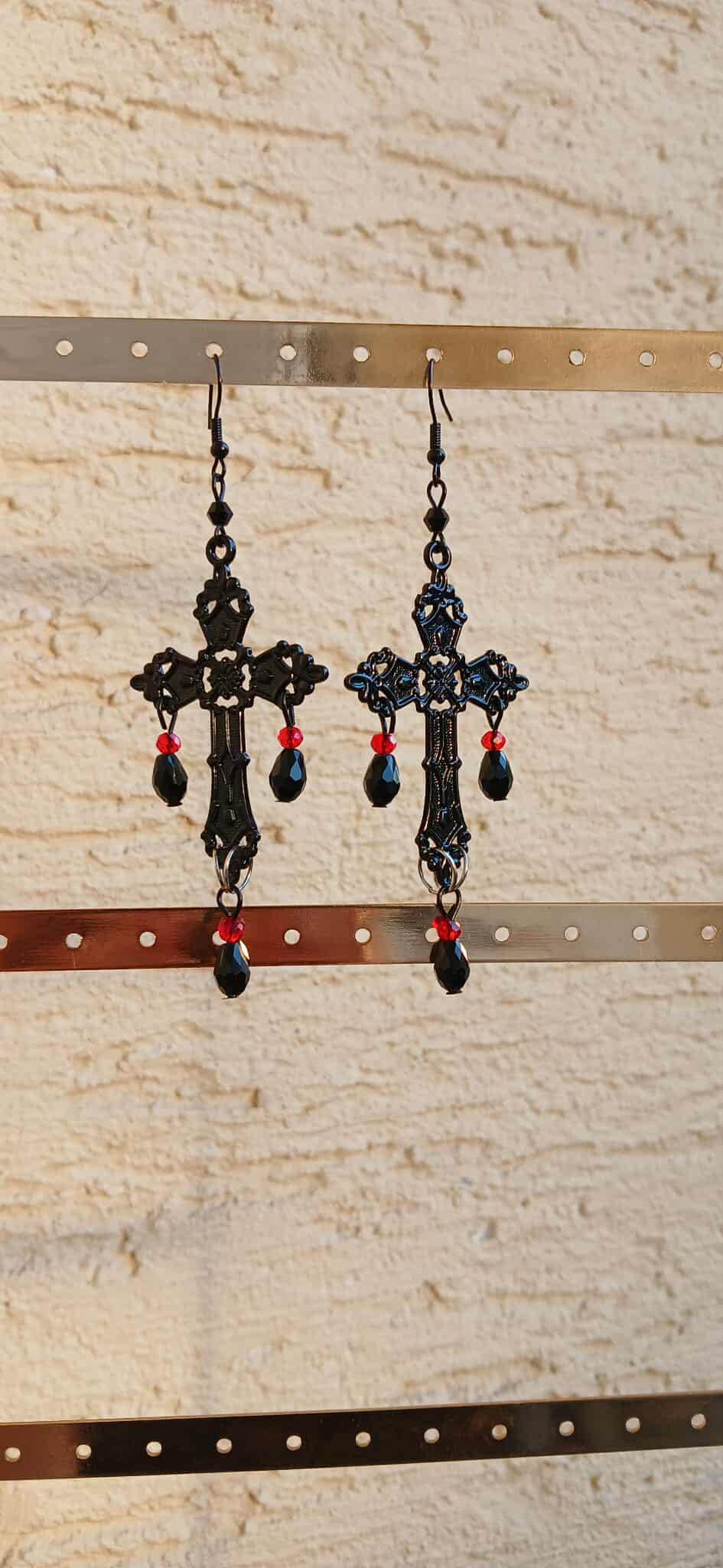 Earrings Cross Gothic Rocker Earrings Cross Gothic Rocker von jasmineschmuck