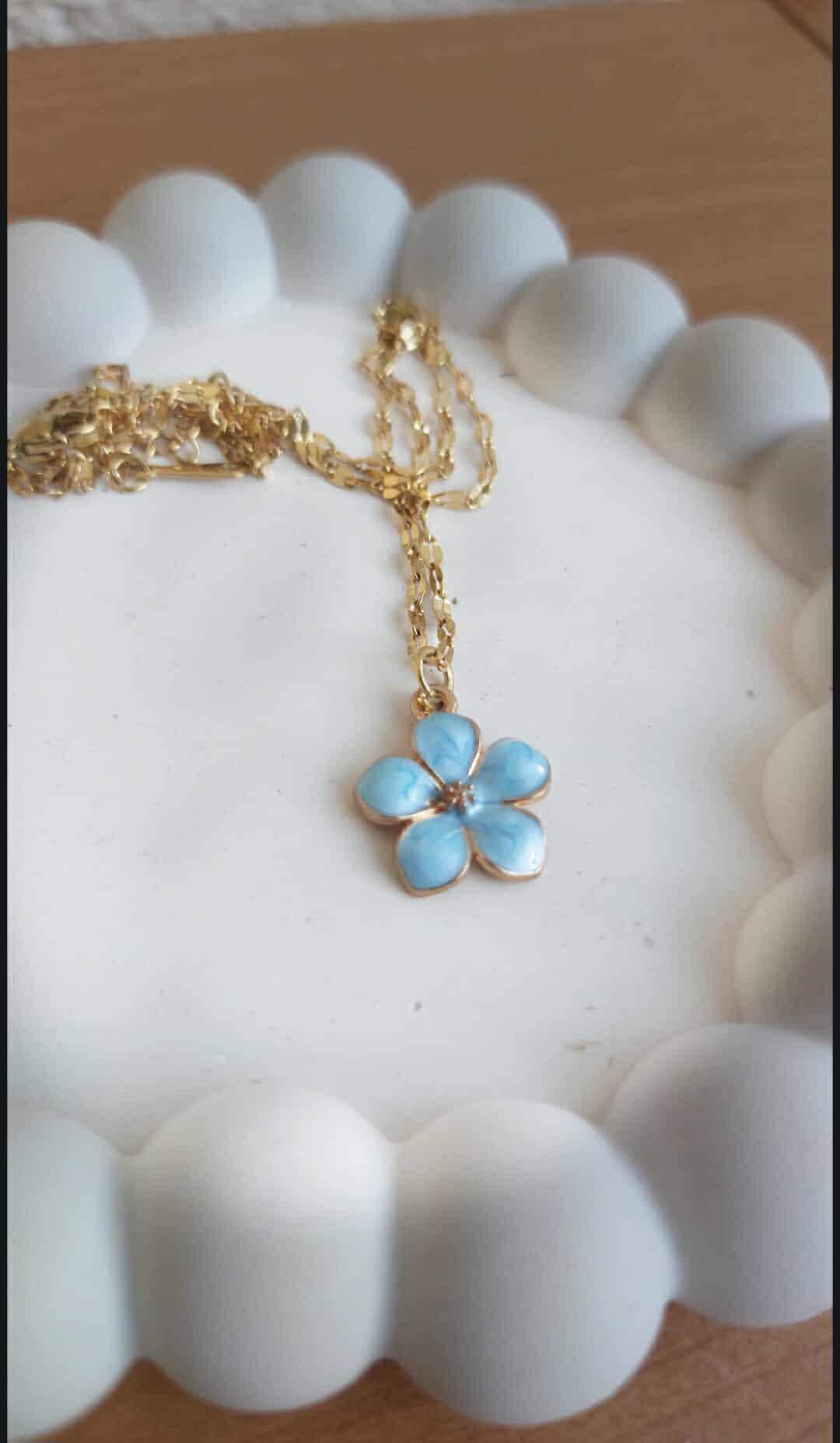 Edelstahl Halskette Blütenblatt Blume Charme Edelstahl Halskette Blütenblatt Blume Charme von jasmineschmuck