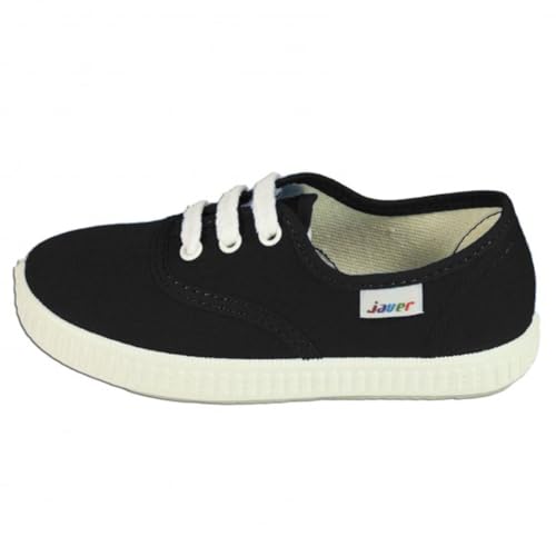 Javer – Segeltuch-Hausschuhe für Kinder, Schwarz - Schwarz - Größe: 30 EU von javer