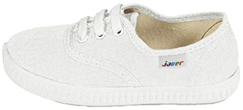 Javer – Segeltuch-Hausschuhe für Kinder, Weiß - weiß - Größe: 32 EU von javer