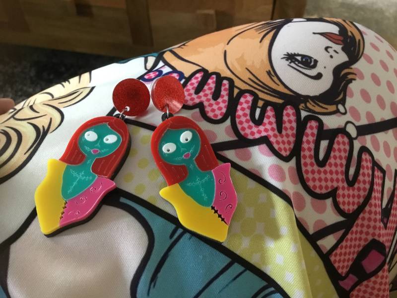 Sally Inspirierte Acryl Ohrringe Glitzer Posts von jaysdelights