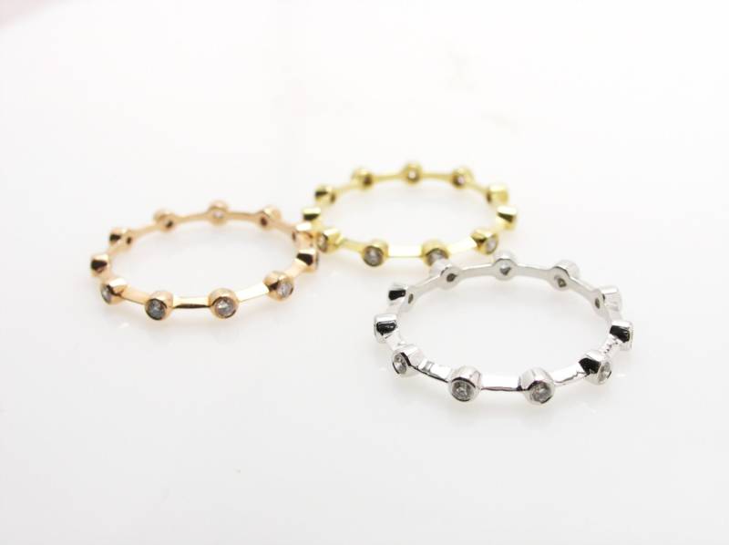 Diamant Stapelringe in 3 Farben von jazzngem