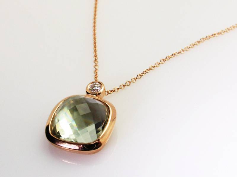 Grüner Amethyst Anhänger von jazzngem