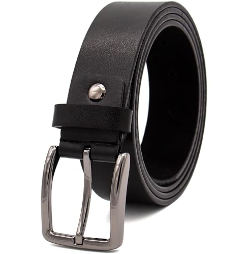jazzylab Moderner Herren Ledergürtel – 35 mm – Bundweite 100cm / Gesamtlänge 115cm - Schwarz jazzylab Moderner Herren Ledergürtel – 35 mm – Bundweite 100cm / Gesamtlänge 115cm - Schwarz von jazzylab