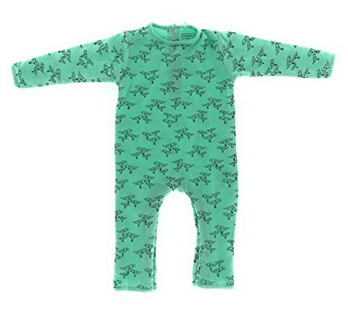 Baby Bio Baumwolle Langarm Strampler Pyjama Schlafanzug Grün 62-68 Dino von jbc