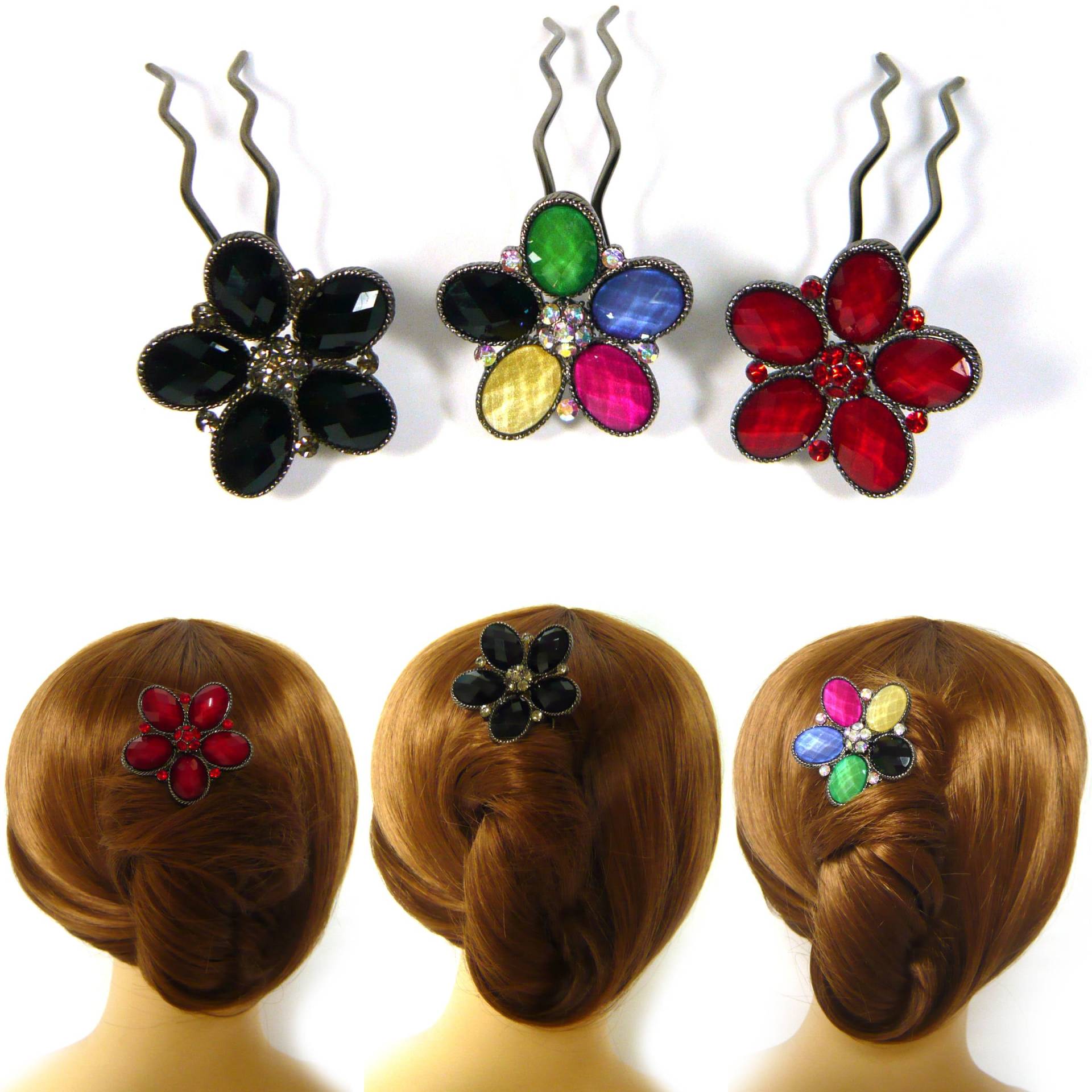 Rot Schwarz Multi Farbe Acryl Kristall Strass Blume Wellige Metall Haar Stick Gabel Pick Clip Pin Griff Zubehör Frauen Lady Girl Chic Mode Rot Schwarz Multi Farbe Acryl Kristall Strass Blume Wellige Metall Haar Stick Gabel Pick Clip Pin Griff Zubehör Frauen Lady Girl Chic Mode von jbonamade