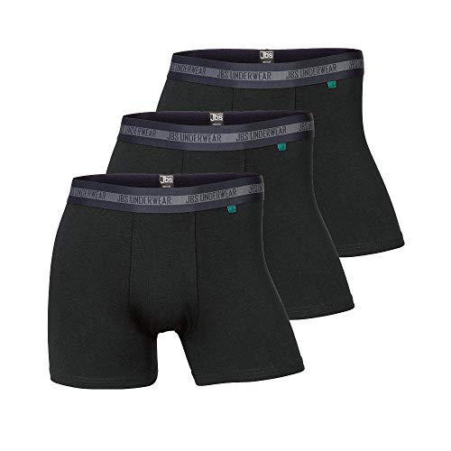 JBS Boxershorts Herren (3er Pack) Ultra Soft Touch und hohe Atmungsaktivität durch Bambus-Baumwoll Gewebe (Ohne Kratzenden Zettel) Schnelltrocknend , 3x Schwarz , 3XL von jbs