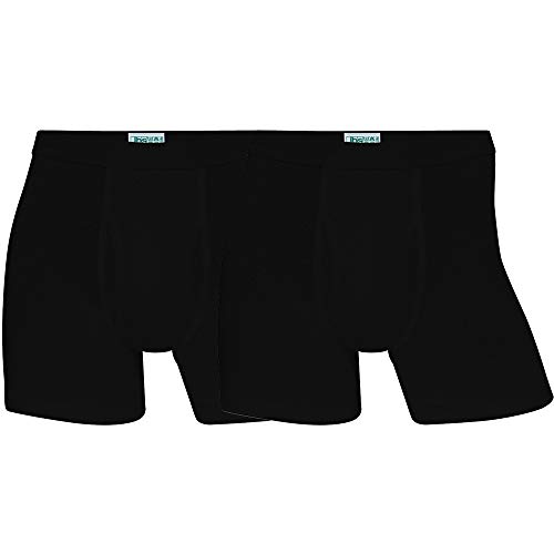 jbs Boxershorts Herren (2er Pack) hochwertige Sportswear Unterhosen, hohe Belastbarkeit und Langlebigkeit durch extra Lange Baumwollfasern, Ganzjährig, Schwarz, XXL von jbs