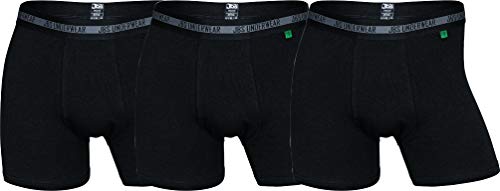 jbs Boxershorts Herren (3er Pack) Unterhosen Ideale Passform Ultra Soft Touch und hohe Atmungsaktivität durch Bambus-Bio Baumwoll Gewebe (Ohne Kratzenden Zettel) Schnelltrocknend, 3X Schwarz, XXL von jbs