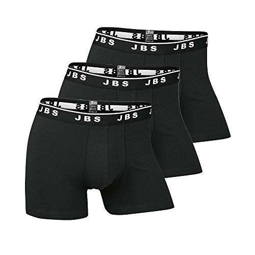 jbs Boxershorts Herren Ideale Passform durch Baumwollmix (Ohne Kratzenden Zettel), Schwarz, Gr.- XL von jbs