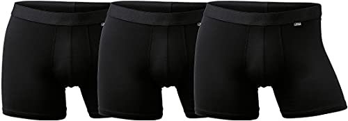 jbs Boxershorts enganliegend für Männer, Herren Unterhosen Boxershorts eng im Set, Enge Unterwäsche im 3er Pack, schwarz, L von jbs
