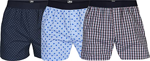 jbs Boxershorts für Herren, Unterhosen für Männer im Set aus ökologischer Baumwolle, lockere Shorts für Herren im 3er-Pack, Mehrfarbig, L von jbs