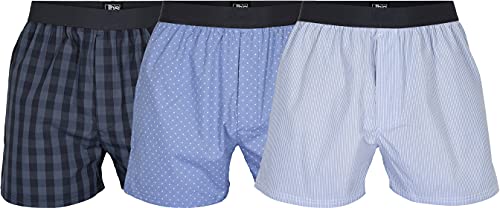 jbs Boxershorts für Herren, Unterhosen für Männer im Set aus ökologischer Baumwolle, lockere Shorts für Herren im 3er-Pack, Mehrfarbig, L von jbs