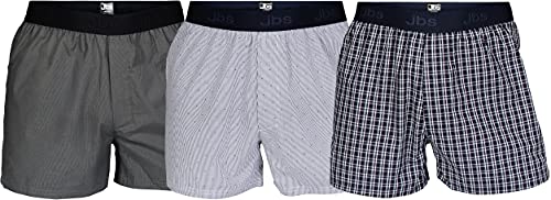 jbs Boxershorts für Herren, Unterhosen für Männer im Set aus ökologischer Baumwolle, lockere Shorts für Herren im 3er-Pack, Mehrfarbig, S von jbs