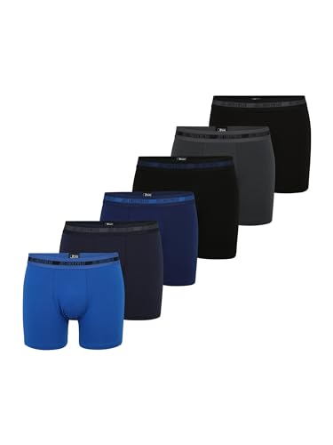 jbs Herren Boxershorts dunkelblau/schwarz/grau/himmelblau/taubenblau XXL von jbs