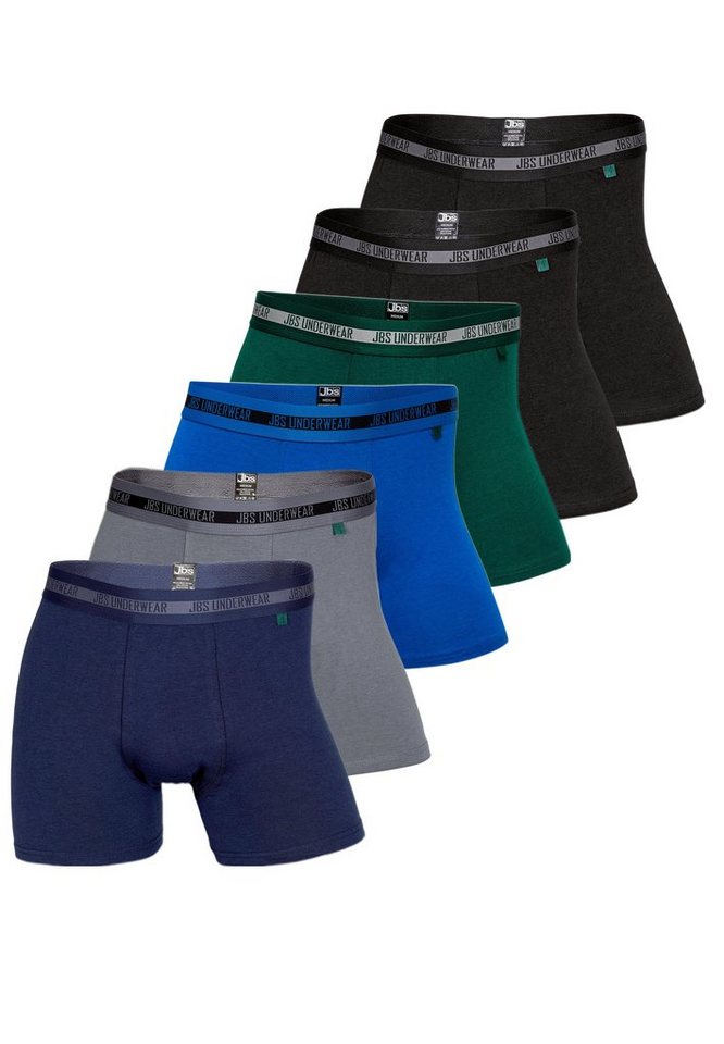 jbs Retro Boxer 6er Pack Bamboo (Spar-Set, 6-St) Long Short / Pant - Ohne Eingriff - Atmungsaktiv von jbs