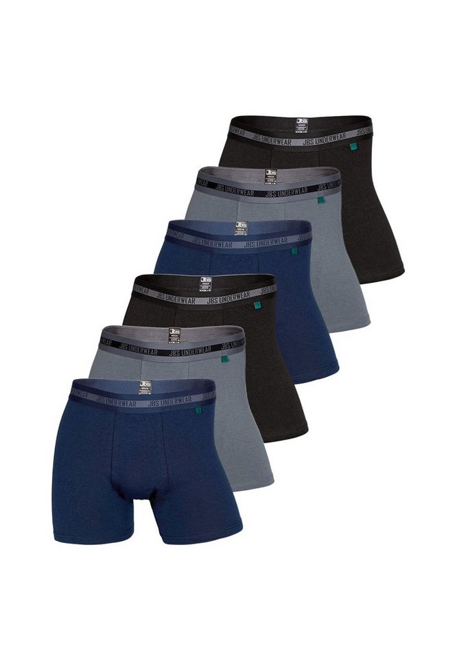 jbs Retro Boxer 6er Pack Bamboo (Spar-Set, 6-St) Long Short / Pant - Ohne Eingriff - Atmungsaktiv von jbs