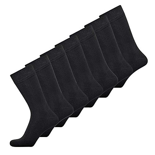 jbs Socken Herren aus Bambus-Viskose (7 Pack) Sportsocken Atmungsaktiv, Langlebig, Hochwertig, Ganzjährig und weich auf der Haut (Schnelltrockend), Mehrfarbig, Schwarz, 37-48 von jbs